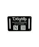 DogTap Light Big digital dog brand for medium to large dogs with NFC chip and QR code for contact details and profile made of silicone waterproof flexible 67 x 40 mm black - Buy Online on GoSupps.com