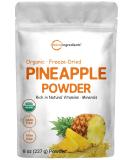 Organic Pineapple Powder, 8 Ounce, Freeze Dried, Rich in Bromelain and Immune Vitamin C for Immune System Booster, Great Flavor for Drinks, Baking and Cooking, Non-GMO - Buy Online on GoSupps.com
