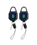 Booms Fishing RG4 2-Pack Retractable Gear Tether | Heavy Duty Locking Fly Fishing Retractor | 27.5 Steel Cord | Black 7.7oz (2 Pack) - Buy Online on GoSupps.com