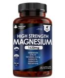 High Absorption Magnesium Citrate Capsules 1620mg - 240 Count - Vegan Friendly - Muscle, Bone & Sleep Support - Made in the UK - Buy Online on GoSupps.com