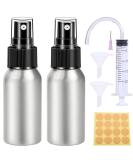 50ml Aluminum Alloy Mini Spray Bottles - 2 Pack | Empty Atomizers for Perfume Cosmetics & Essential Oils | Travel-Friendly & Refillable - Buy Online on GoSupps.com