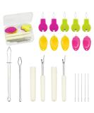 19-in-1 Needle Threaders Set for Hand Sewing Machine DIY - Gourd & Thumb Shaped Threaders, Drawstring, Seam Rippers, Needles (5pcs Gourd + 5pcs Thumb + 2pcs Drawstring + 2pcs Seam Rippers + 5pcs Needles) - Buy Online on GoSupps.com