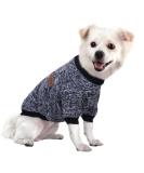 Hualisiji Dog Sweater - Comfortable Navy Blue Hoodie for Small Dogs | Warm & Elastic Knitting for Chihuahuas (XL) - Buy Online on GoSupps.com