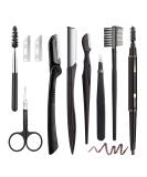 BOYI 9-in-1 Eyebrow Grooming Kit for Women & Men - Razor Scissors Tweezers & More | Perfect for Flawless Brows - Buy Online on GoSupps.com