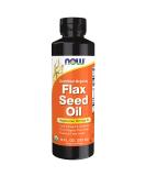 Now Foods Certified Organic Flax Seed Oil 12 fl oz (355 ml) - Buy Online on GoSupps.com
