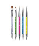 SINEN 5 Pcs Double Ended Nail Design Brushes - Nail Painting Brush Pen Set for Home DIY and Salon - Buy Online on GoSupps.com