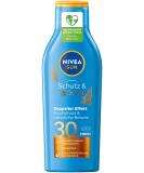 NIVEA Sun Schutz & Braune sunscreen LSF 30 (200 ml) sun milk with pro-melanin extract for an even tan immediate sun protection with UVA/UVB filter system - Buy Online on GoSupps.com