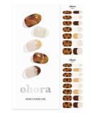 ohora Semi Cured Gel Nail Strips (N Amber French) - Works with Any Nail Lamps Salon-Quality Long Lasting Easy to Apply & Remove - Includes 2 Prep Pads Nail File & Wooden Stick - Buy Online on GoSupps.com