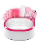Yaobluesea paraffin bath for hands and feet professional fast heating paraffin bath with 4x200g paraffin+ 1x brush+ 1x thermal insulation grille+ 50 disposable bag+ other (white-pink) - Buy Online on GoSupps.com