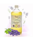Verda Lavender Massage Oil 1L | 100% Natural Vegan & GMO-Free | Enhances Sleep & Skin Rejuvenation | Aromatherapy for All Skin Types - Buy Online on GoSupps.com