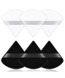 Auauy 6 PCs Triangle Makeup Powder Puff - Washable & Reusable Face Sponges for Loose Powder & Foundation (3 Black + 3 White) - Buy Online on GoSupps.com