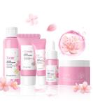 Cherry Blossom Skin Care Set for Teen Girls | 5-Piece Kit with Cleanser Toner Serum Eye & Facial Cream - Perfect Gift for Women - Buy Online on GoSupps.com