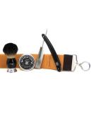 Vintage Shaving Set for Men | HARYALI LONDON | Straight Razor Badger Hair Brush & Leather Strop - Buy Online on GoSupps.com