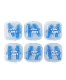 Every Cares Silicone Swimming Earplugs 6 Pairs - Comfortable & Waterproof Ear Plugs with Case - Blue - Buy Online on GoSupps.com