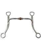 Stainless Steel Western Horse Bit with Copper Roller Jointed Mouth - 5 Mouth, 7 Cheeks - Buy Online on GoSupps.com