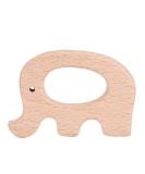 5Pcs Natural Beech Wood Baby Teether Rings - BPA-Free Cute Animal Shapes for Infants Teething (Elephant) - Buy Online on GoSupps.com