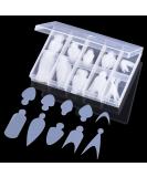 BNG 120 Pcs French Nail Forms Sticker Duet System Silicone Nail Forma Pads 10 * 12 Stickers Soft Reusable Stencil Dual Form Extension for French Manicure - Buy Online on GoSupps.com