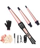 Curling Wand Set - 3 in 1 Interchangeable Ceramic Hair Curling Wands with Heat Resistant Glove - Buy Online on GoSupps.com