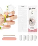 Kalolary 20PCS Nail Adhesive Wrap Gel Polish Strips - Solid White | Self-Adhesive Nail Wrap Stickers for UV/LED Lamp | Easy Cured Gel Nail Decals - Buy Online on GoSupps.com