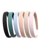 Set of 6 Plain Pink Soft Cloth Headbands for Women - 0.78 inch No Slip Hair Hoops Fashion Accessories - Buy Online on GoSupps.com