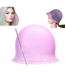 Silicone Hair Highlighting Cap - Reusable Dye Tools with Metal Hook (Purple/Pink) - Buy Online on GoSupps.com