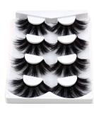 Shop NEW 4 Pairs 3D Mink Eyelashes - Fluffy Criss-Cross Handmade Makeup Tools | 25-30mm Lashes - Buy Online on GoSupps.com