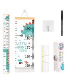 Kids Height Growth Chart Wall Hanging - Dinosaur Theme - 79 x 7.9 inches - Measure Baby Girls Boys Toddlers Bedroom Decor - Buy Online on GoSupps.com