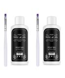Freeorr Nail Extension Gel Solution - 2 Pieces Poly-Gel Slip Solution 45ml Beige DIY Nail Builder with 2 Brushes - Buy Online on GoSupps.com