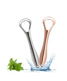 Stainless Steel Tongue Cleaner Set - 2 Pieces for Fresh Breath & Oral Hygiene | Reduces Bad Breath for Adults & Kids - Buy Online on GoSupps.com