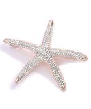 Handmade Clear Crystal Rhinestone Starfish Hair Clip - Beach Hair Accessories for Women - Buy Online on GoSupps.com