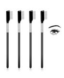 4 PCS Metal Eyelash Comb Set - Professional Stainless Steel Lash Separator & Eyebrow Applicator | Ideal for Mascara & Eyelash Grooming - Buy Online on GoSupps.com