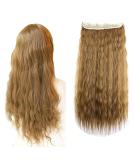 Iluu #27 Honey Blonde Clip-In Hair Extensions - 24 Deep Corn Wave Curly 110g Heat-Resistant Synthetic for Parties - International Shipping Available - Buy Online on GoSupps.com