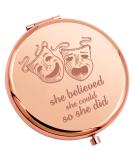 SEIRAA Theatre Drama Teacher Compact Mirror - Actress Gift Pocket Mirror - She Believed She Could - Buy Online on GoSupps.com