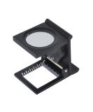 Yosoo 10 x 28mm Linen Test Three Folding Magnifying Glass Portable Zinc Alloy Magnifier (10X Lens with LED Lamp for Textile Jewelry Collection Repair Black - Buy Online on GoSupps.com