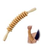 Premium massage roller wood back massager massage roller roller massager with handle suitable for neck legs back body - Buy Online on GoSupps.com