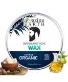 AMAzing EARTH Beard & Mustache Wax for Men - Organic Strong Hold Chemical-Free Vegan 50gm - Buy Online on GoSupps.com