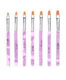 7-Piece Gel Nail Brush Set - Perfect for Gel & Acrylic Nail Art | UV Gel Brushes for Professional Manicure - Buy Online on GoSupps.com