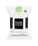 DUDE Face & Body Wipes 30 Count - Energizing & Refreshing Scent - Pro Vitamin B-5 Infused - Hypoallergenic Alcohol Free - Men's Face Cleansing Cloths - Buy Online on GoSupps.com