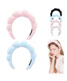 MUNTICO Spa Headband for Women - Sponge Makeup, Skincare, Shower - Blue + Pink - Buy Online on GoSupps.com