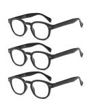 Suertree Feather Hinge Reading Glasses (3 Pack) - 1.5x Diopter Visual Aid for Men & Women - Stylish Round Optics - Buy Online on GoSupps.com