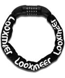 Looxmeer 90cm Bicycle Lock - High Safety Chain Lock with 5-Digit Code Hardened Steel Black - Secure Your Bike Anywhere - Buy Online on GoSupps.com