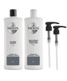 Nioxin System 2 Shampoo & Conditioner Prepack for Natural Treated Hair - 33.8 fl oz - Progressed Thinning - With Pumps - Buy Online on GoSupps.com