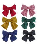 Elegant Bowknot Large Hair Loops Clips - 6 Pcs Fabric Hair Jewelry for Women & Children - Buy Online on GoSupps.com