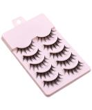 AUGENLI 15mm Japanese Style Wispy Eyelashes - Reusable 5Pair for Cosplay and Daily Wear - Buy Online on GoSupps.com