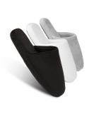 Luxury Spa Slippers Set - Cotton Memory Foam Non-slip Closed Toe - 3 Pairs in Black, Gray, White - Size 8-9 Women/7-8 Men - Buy Online on GoSupps.com