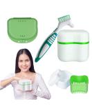 Buy Bukcyue Prostheses Storage Box - Denture Case with Cleaning Brushes for Safe Storage | Green - Buy Online on GoSupps.com