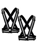 YUNLOVXEE Reflective Strap Safety Vest Gear - 2-10 Pack Adjustable High Visible Reflective Running Gear for Women Men Night Black X2 - Buy Online on GoSupps.com