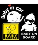 3-Pack Reflective Baby on Board Stickers - Novelty Car Warning Signs for Safety | International Shipping - Buy Online on GoSupps.com