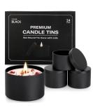 Matte Black Candle Tins 8 oz - Set of 24 | Empty Metal Containers for Candle Making and Storage - Perfect for Christmas Gifts - Buy Online on GoSupps.com