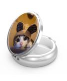 Portable 3-Compartment Pill Box - Cute Cat Design | Metal Vitamin Organizer for Travel | Unique Gift Idea - Buy Online on GoSupps.com
